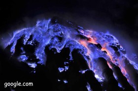 Blue fire Ijen Crater